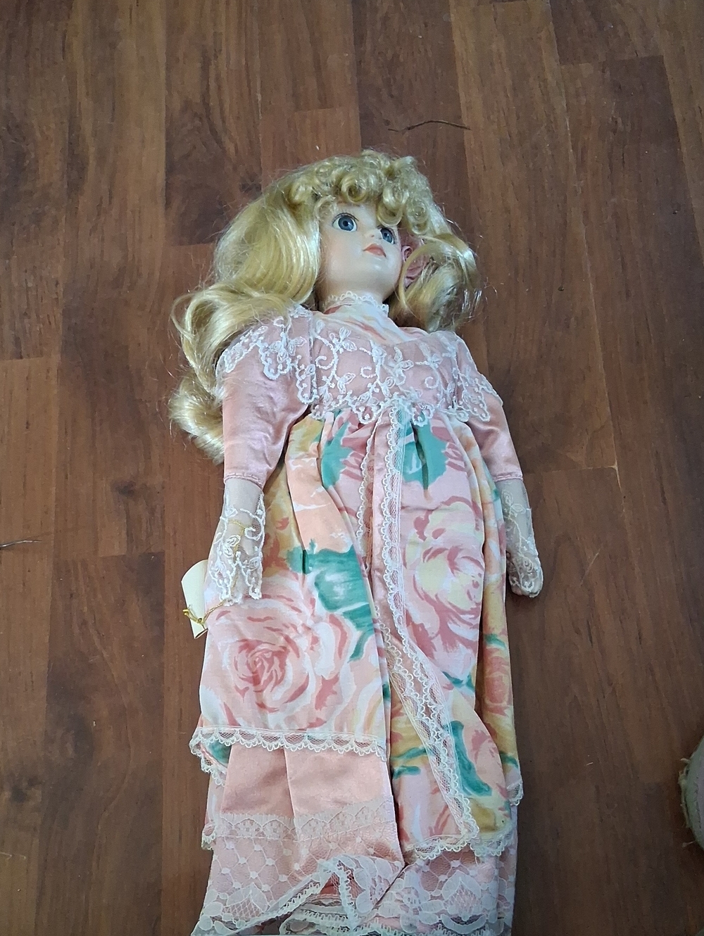 Kids Pink Floral Lace Coat - Unbranded